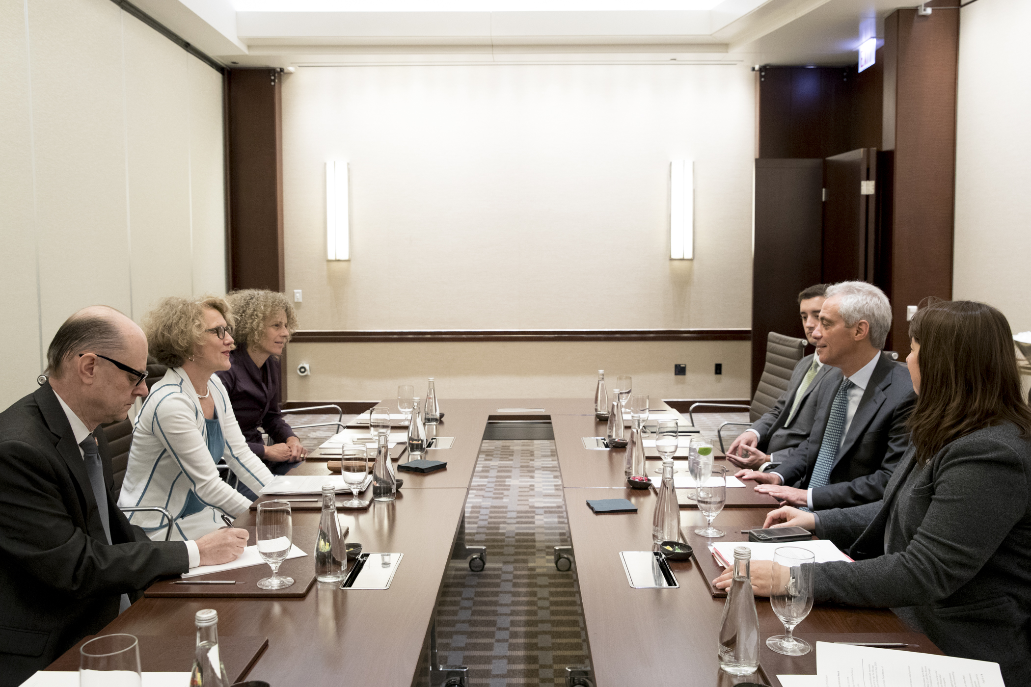 Bilateral meeting between Zurich Mayor Corine Mauch and Mayor Rahm Emanuel in Chicago